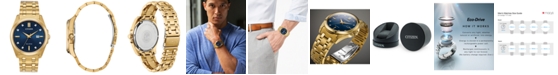Citizen Eco-Drive Men's Corso Gold-Tone Stainless Steel Bracelet Watch 41mm